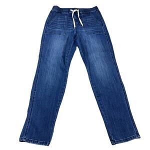Judy Blue Jogger Jean Women’s 9/29 High Rise Drawstring Stretch Denim Blue